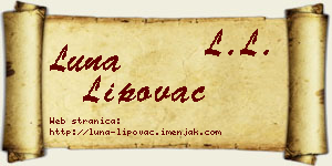 Luna Lipovac vizit kartica
